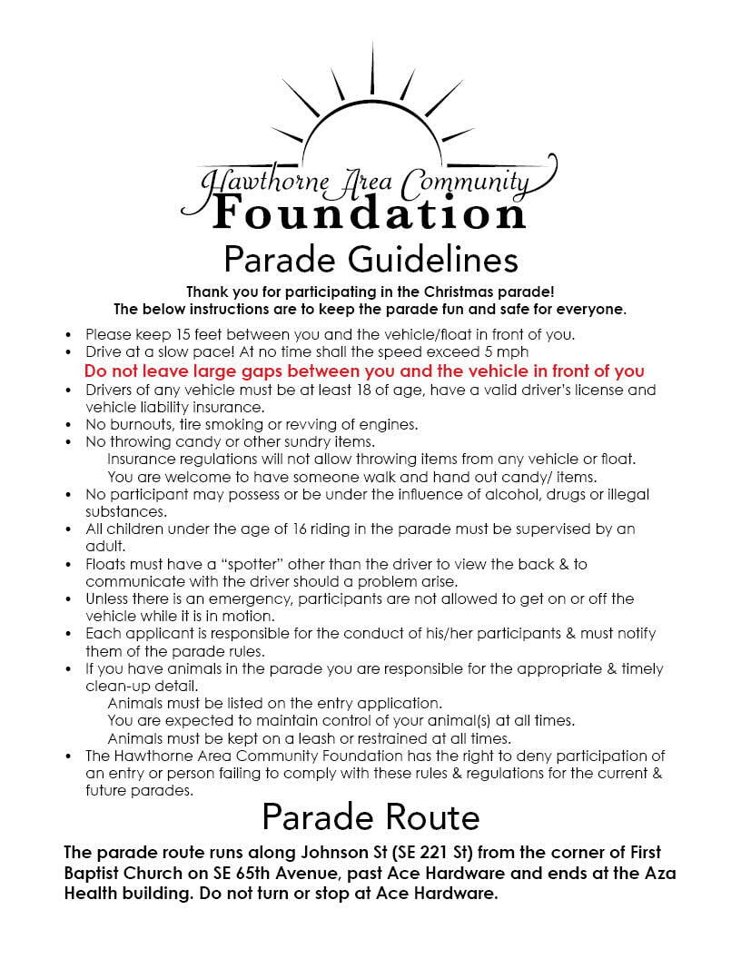 Parade rules