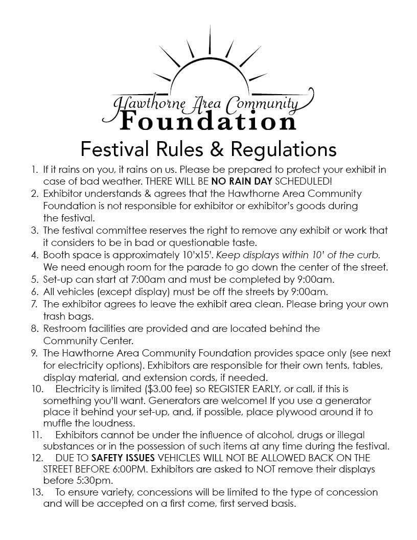 Christmas Festival Rules